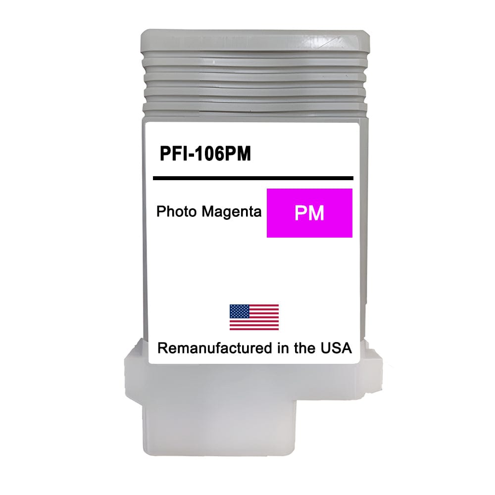U.S. Remanufactured for Canon PFI-106PM 130ml Photo Magenta Ink Cartridge - Allprintheads