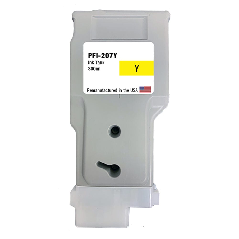 U.S. Remanufactured for Canon PFI-207Y 300ml Yellow Ink Cartridge - Allprintheads