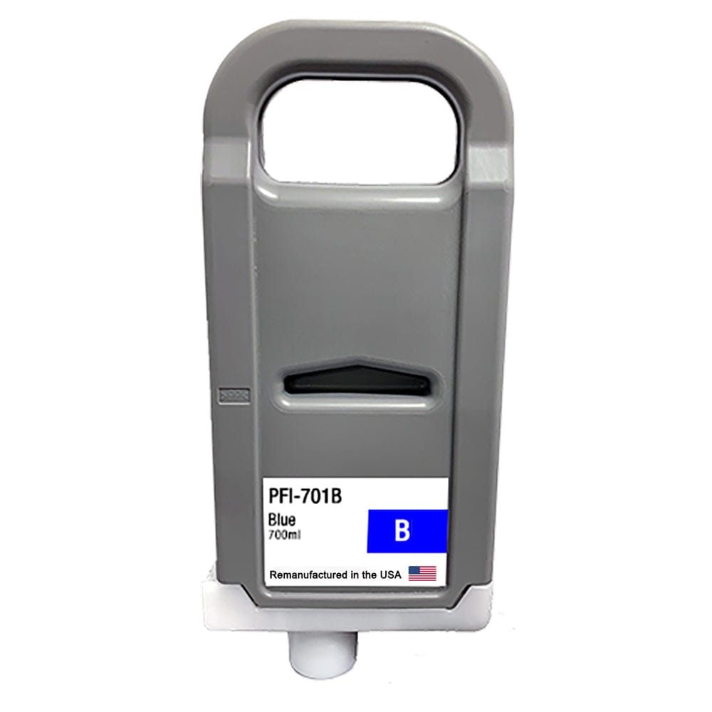 U.S. Remanufactured for Canon PFI-701B 700ml Blue Ink Cartridge - Allprintheads