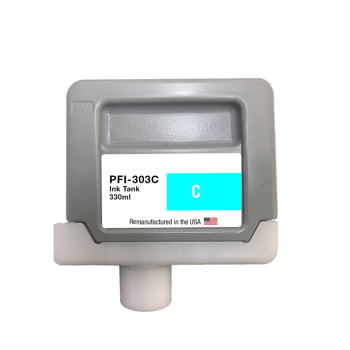 U.S. Remanufactured for Canon PFI-303C 330ml Cyan Ink Cartridge - Allprintheads
