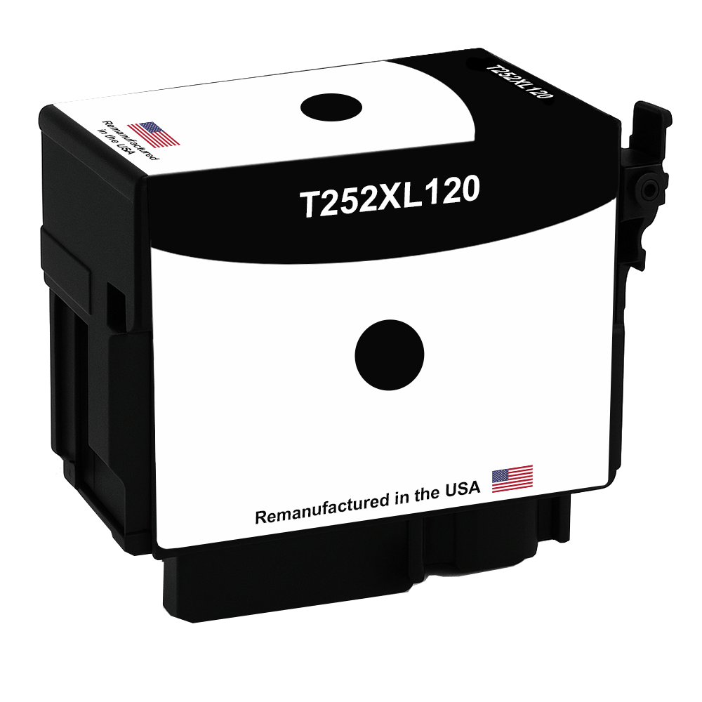 U.S. Remanufactured for Epson T252XL High Yield Black, T252XL120 - Allprintheads