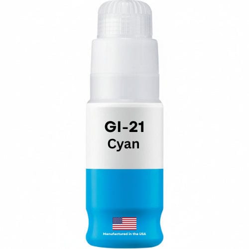 Replacement Ink Bottle For Canon GI-21 (4537C001) 70 ml Cyan - Allprintheads