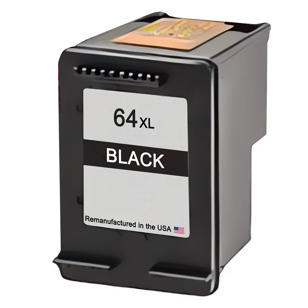 U.S. Remanufactured for HP 64XL (N9J92AN) Black Ink Cartridge - Allprintheads
