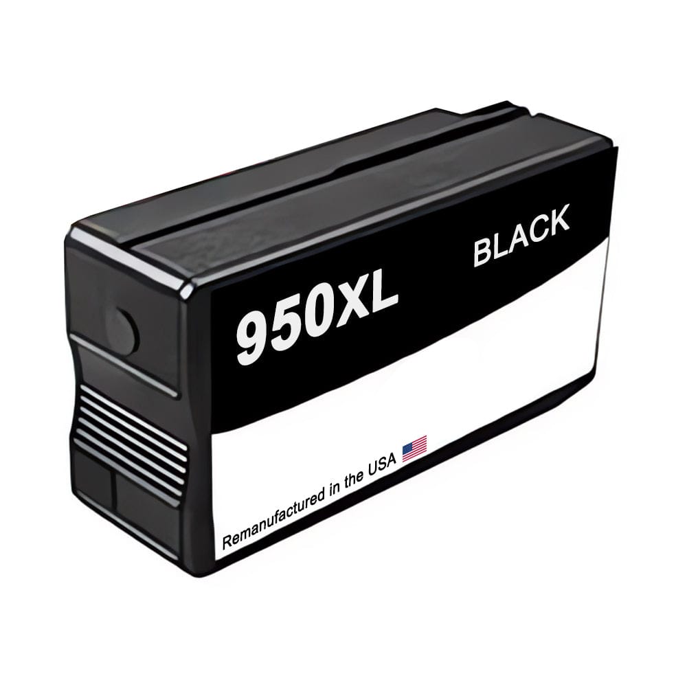 U.S. Remanufactured for HP 950XL (CN045AN) Black Ink Cartridge OEM Chip - Allprintheads