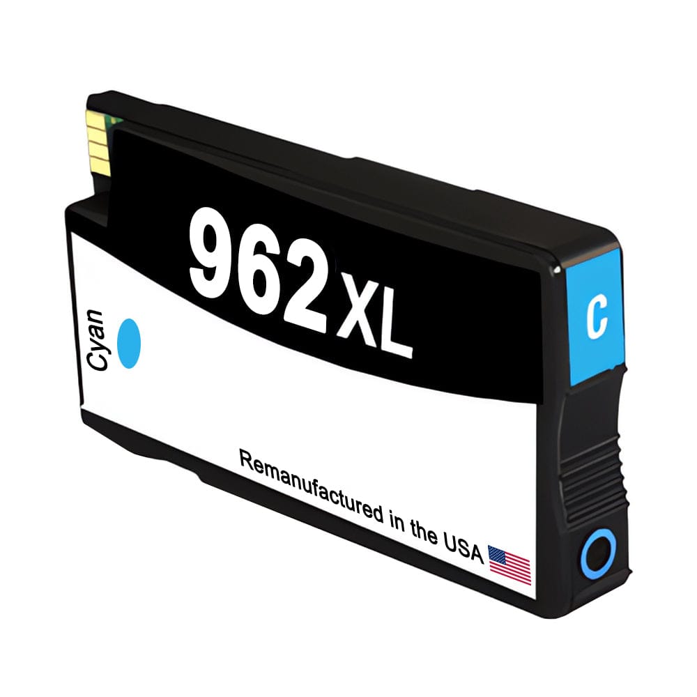 U.S. Remanufactured for HP 962XL (3JA00AN) Cyan Ink Cartridge New Chip - Allprintheads