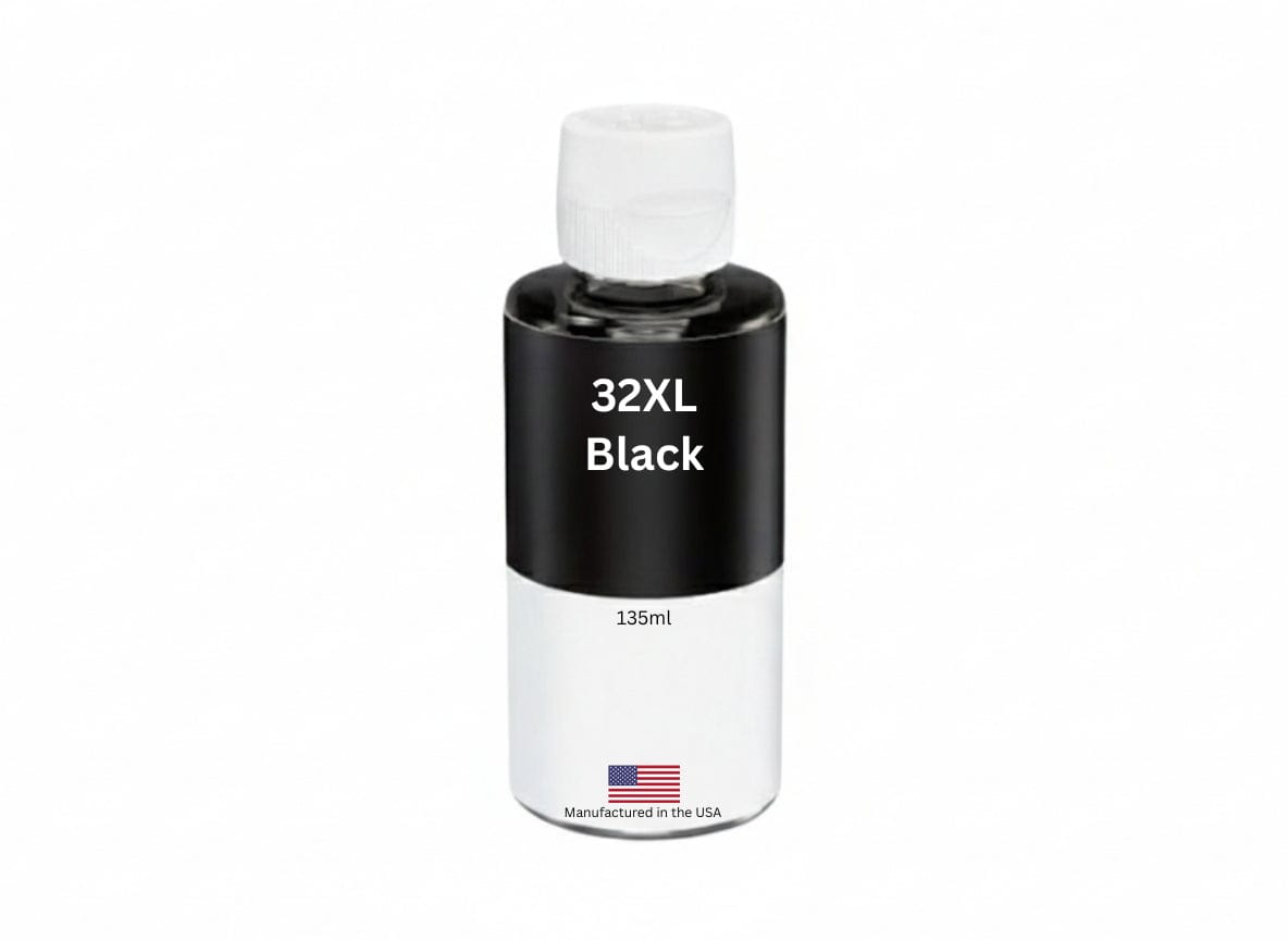Replacement Ink Bottle For HP 32XL (1VV24AN) 135 ml Black Ink Bottle High Yield - Allprintheads