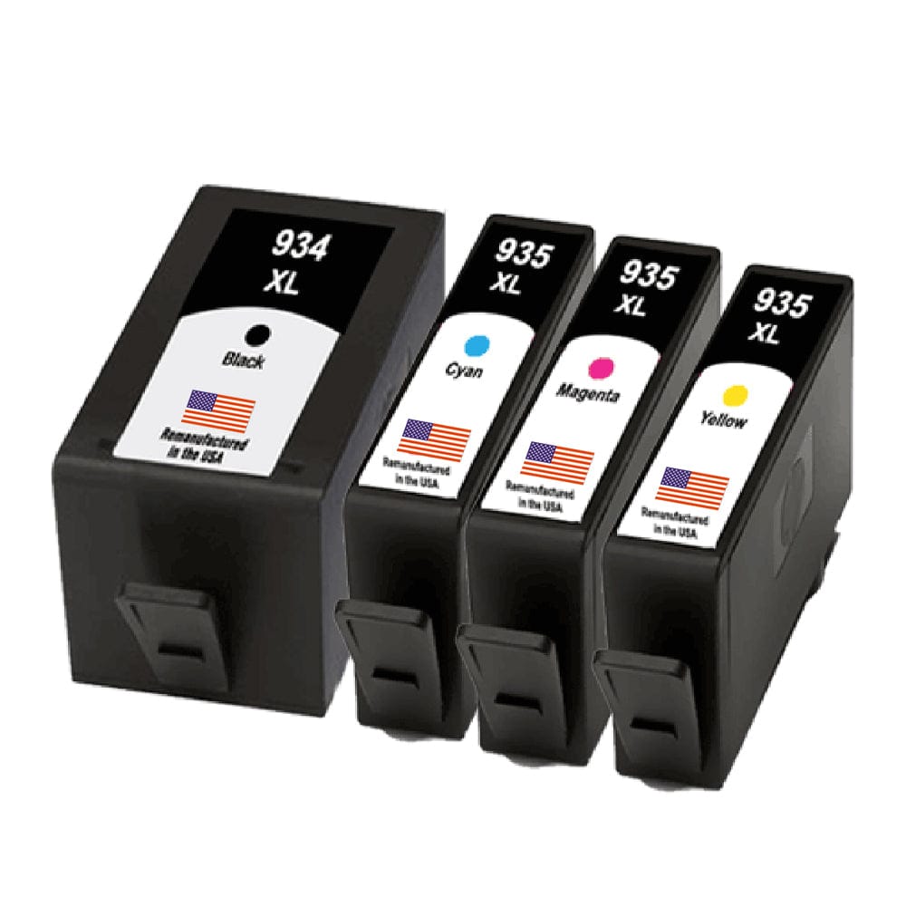 U.S. Remanufactured for HP 934XL Black / HP 935XL 3 Color Ink Cartridge Combo Pack - Allprintheads