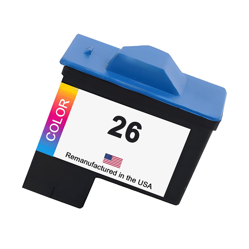 U.S. Remanufactured for Lexmark #26 10N0026 Color Ink Cartridge High Yield - Allprintheads