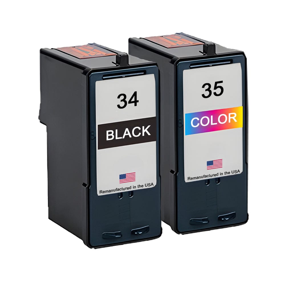 U.S. Remanufactured for Lexmark #34 Black and Lexmark #35 Color Combo Pack - Allprintheads