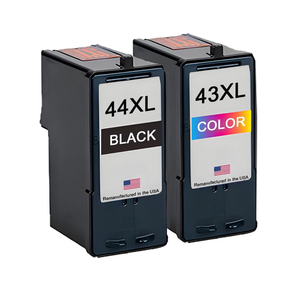 U.S. Remanufactured for Lexmark #44 Black and Lexmark #43XLColor Combo Pack - Allprintheads