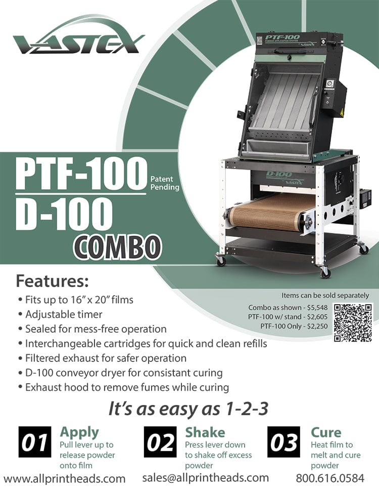 PTF-100 - DTF Powder Shaker Powder-To-Film system - www.allprintheads.com