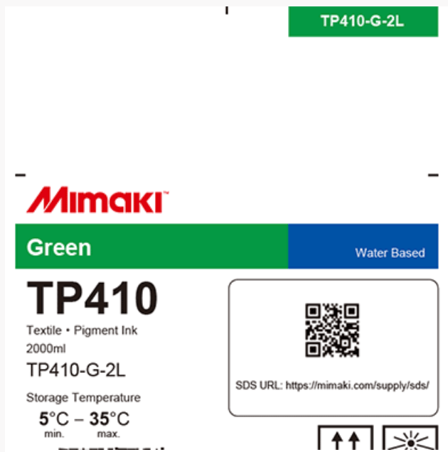 Mimaki TP410 Textile Pigment Ink, 2 liter - Allprintheads