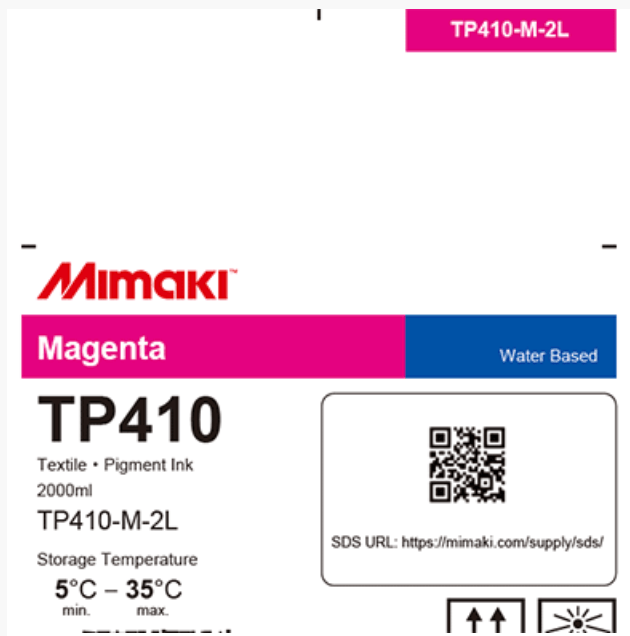 Mimaki TP410 Textile Pigment Ink, 2 liter - Allprintheads