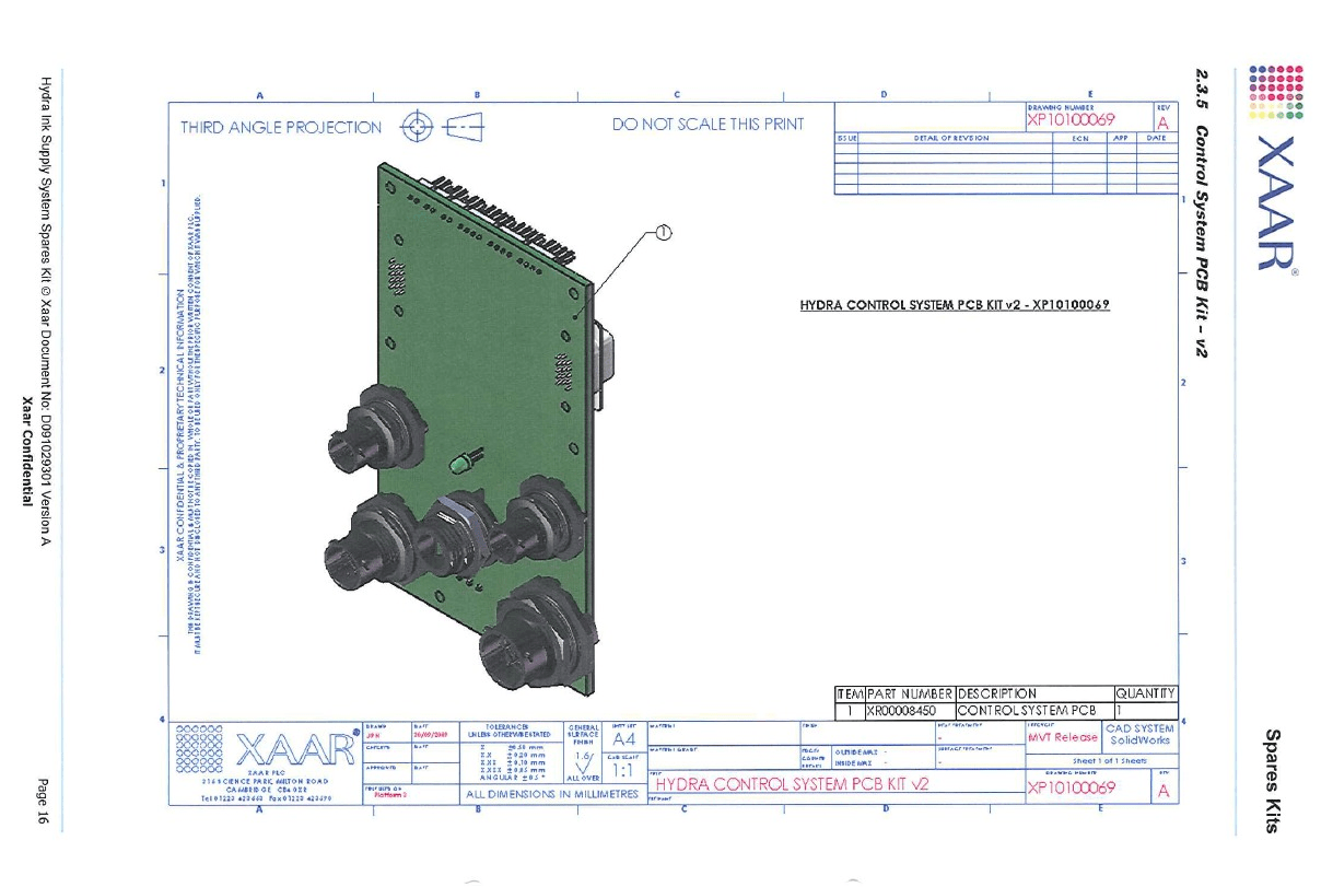 HYDRA CONTROL SYSTEM PCB KIT XP10100069 - www.allprintheads.com