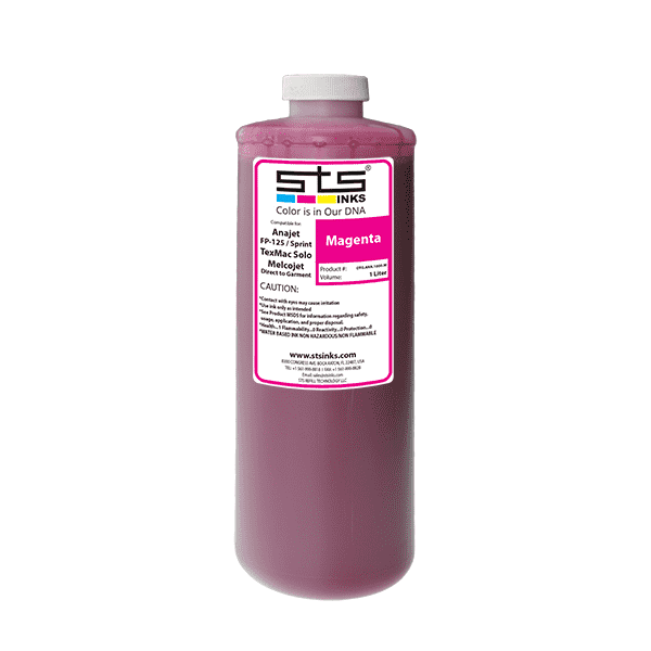 Compatible Ink for Anajet FP-125 / Sprint Direct to Garment 1 Liter - www.allprintheads.com