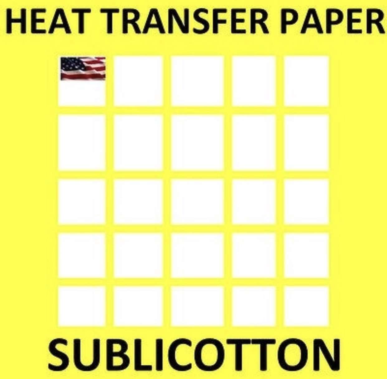 Dye Sublimation Printable Heat Transfer Paper for Light Fabrics SUBLICOTTON Yellow Grid - www.allprintheads.com