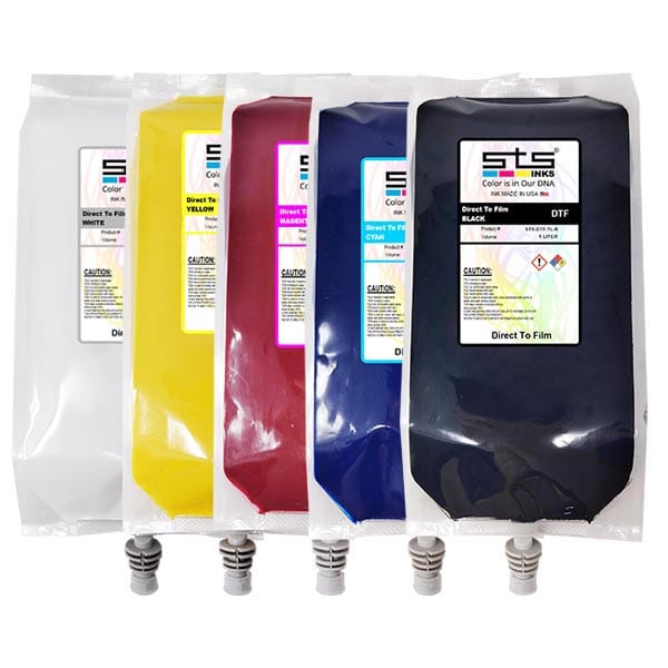 Direct to Film Ink 1 Liter. Pouch of 1 Liter for CMYK and 900ml for White - www.allprintheads.com