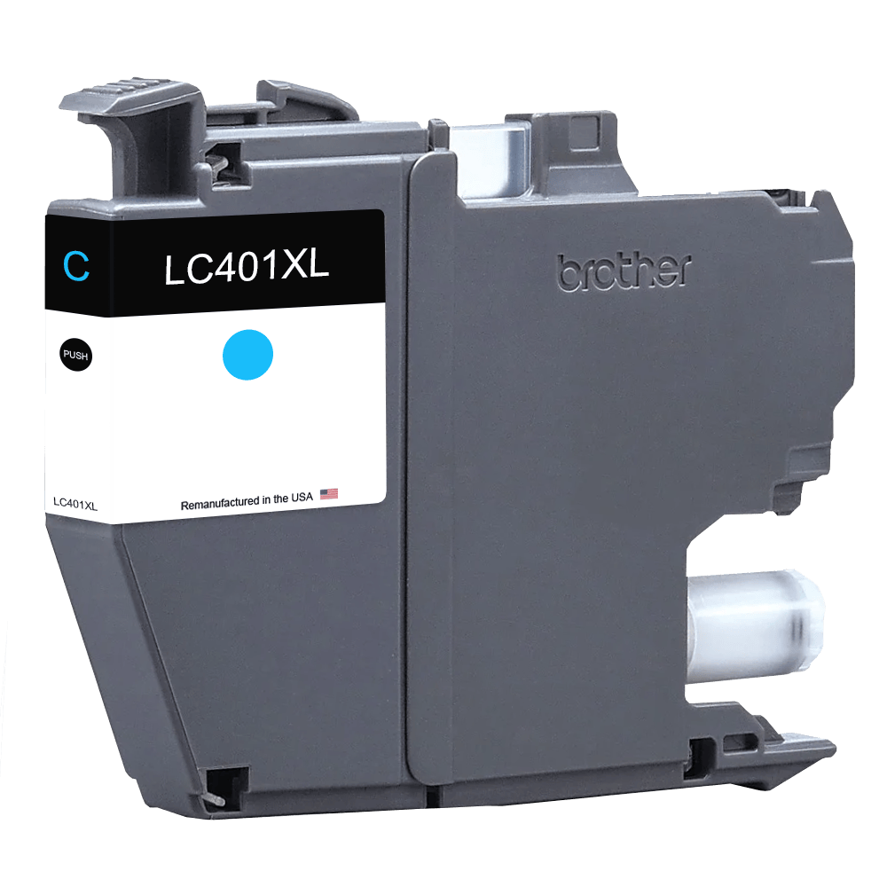 U.S. Remanufactured for Brother LC401XLC High Yield Cyan Ink Cartridge - Allprintheads