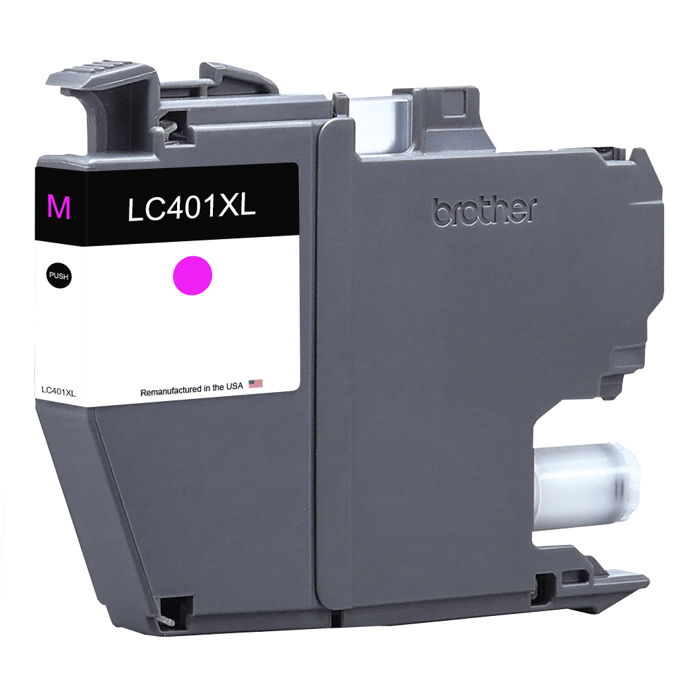 U.S. Remanufactured for Brother LC401XLM High Yield Magenta Ink Cartridge - Allprintheads