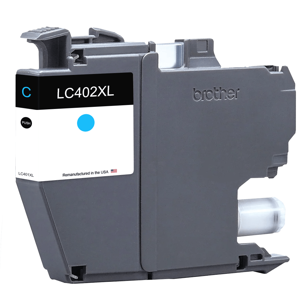 U.S. Remanufactured for Brother LC402XLC High Yield Cyan Ink Cartridge - Allprintheads