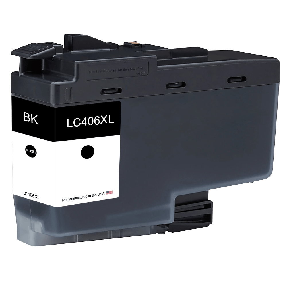 U.S. Remanufactured for Brother LC406XLBK High Yield Black Ink Cartridge - Allprintheads