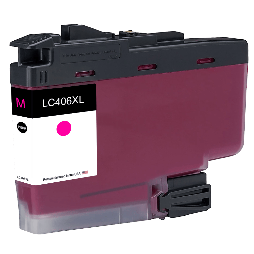 U.S. Remanufactured for Brother LC406XLM High Yield Magenta Ink Cartridge - Allprintheads