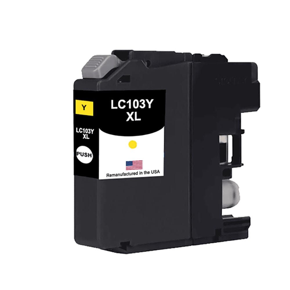 U.S. Remanufactured for Brother LC103XLY High Yield Yellow Ink Cartridge - Allprintheads
