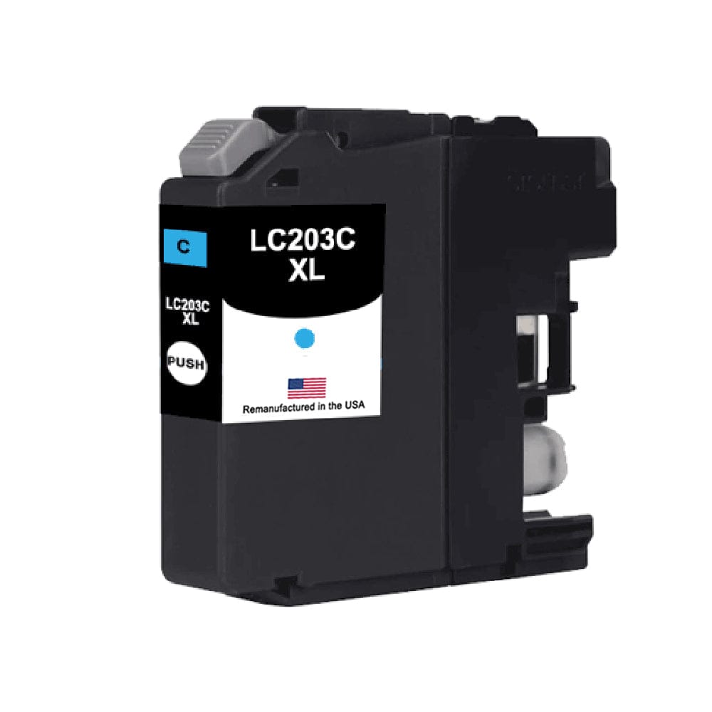 U.S. Remanufactured for Brother LC203XLC High Yield Cyan Ink Cartridge - Allprintheads