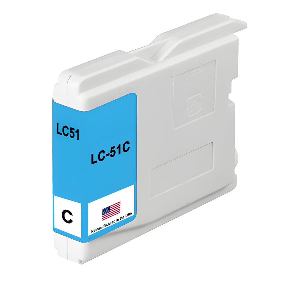 U.S. Remanufactured for Brother LC51C Ink Cartridges Cyan - Allprintheads