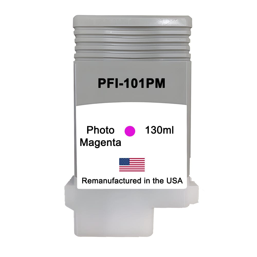 U.S. Remanufactured for Canon PFI-101PM 130ml Photo Magenta Ink Cartridge - Allprintheads