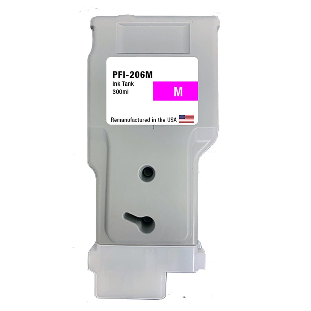U.S. Remanufactured for Canon PFI-206M 300ml Magenta Ink Cartridge - Allprintheads