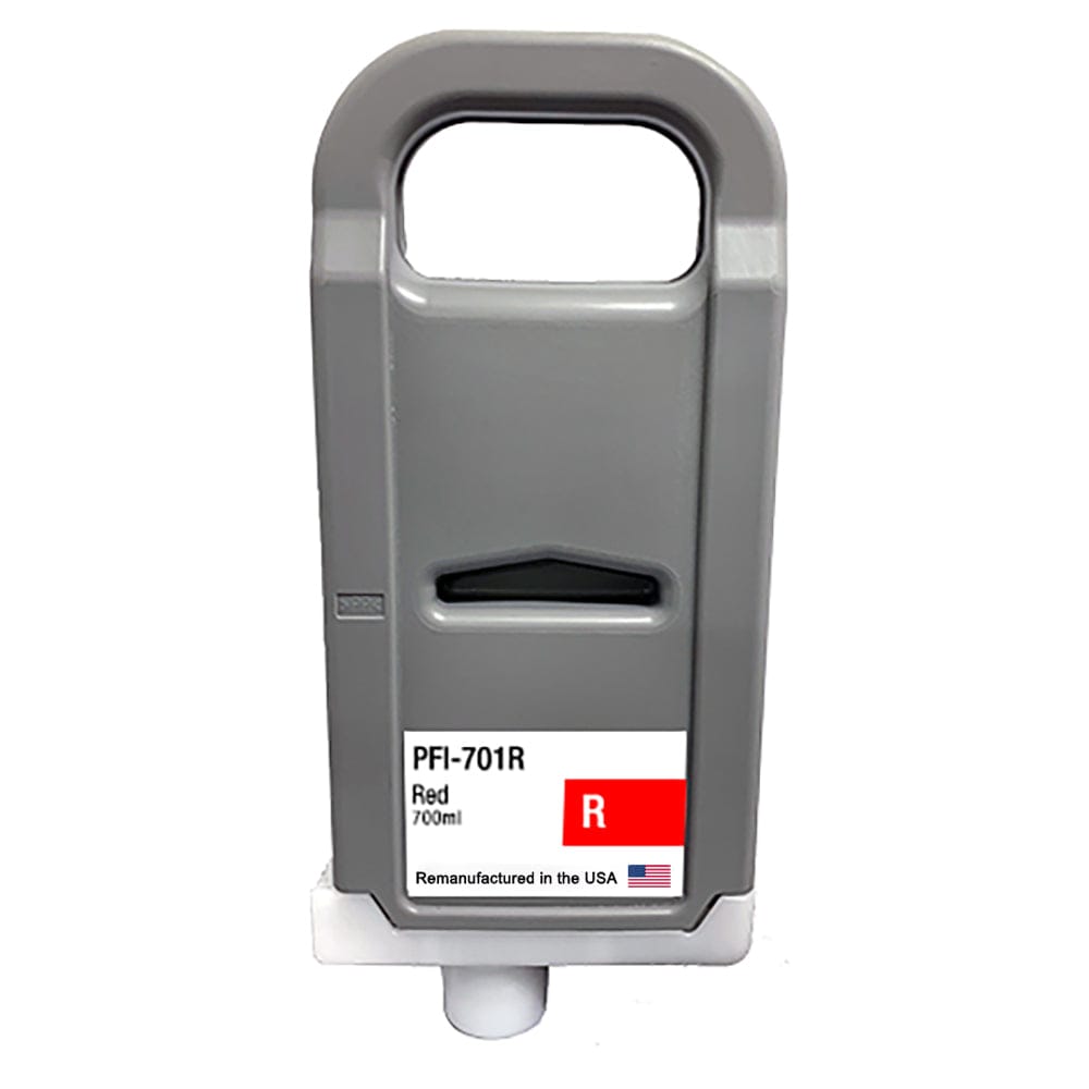 U.S. Remanufactured for Canon PFI-701R 700ml Red  Ink Cartridge - Allprintheads