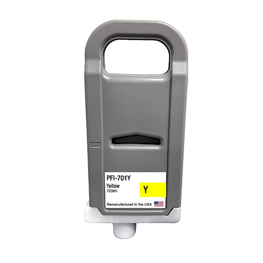 U.S. Remanufactured for Canon PFI-701Y 700ml Yellow Ink Cartridge - Allprintheads