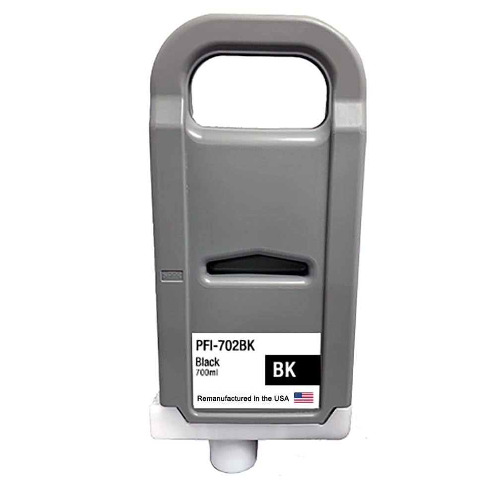U.S. Remanufactured for Canon PFI-702BK 700ml Black Ink Cartridge - Allprintheads