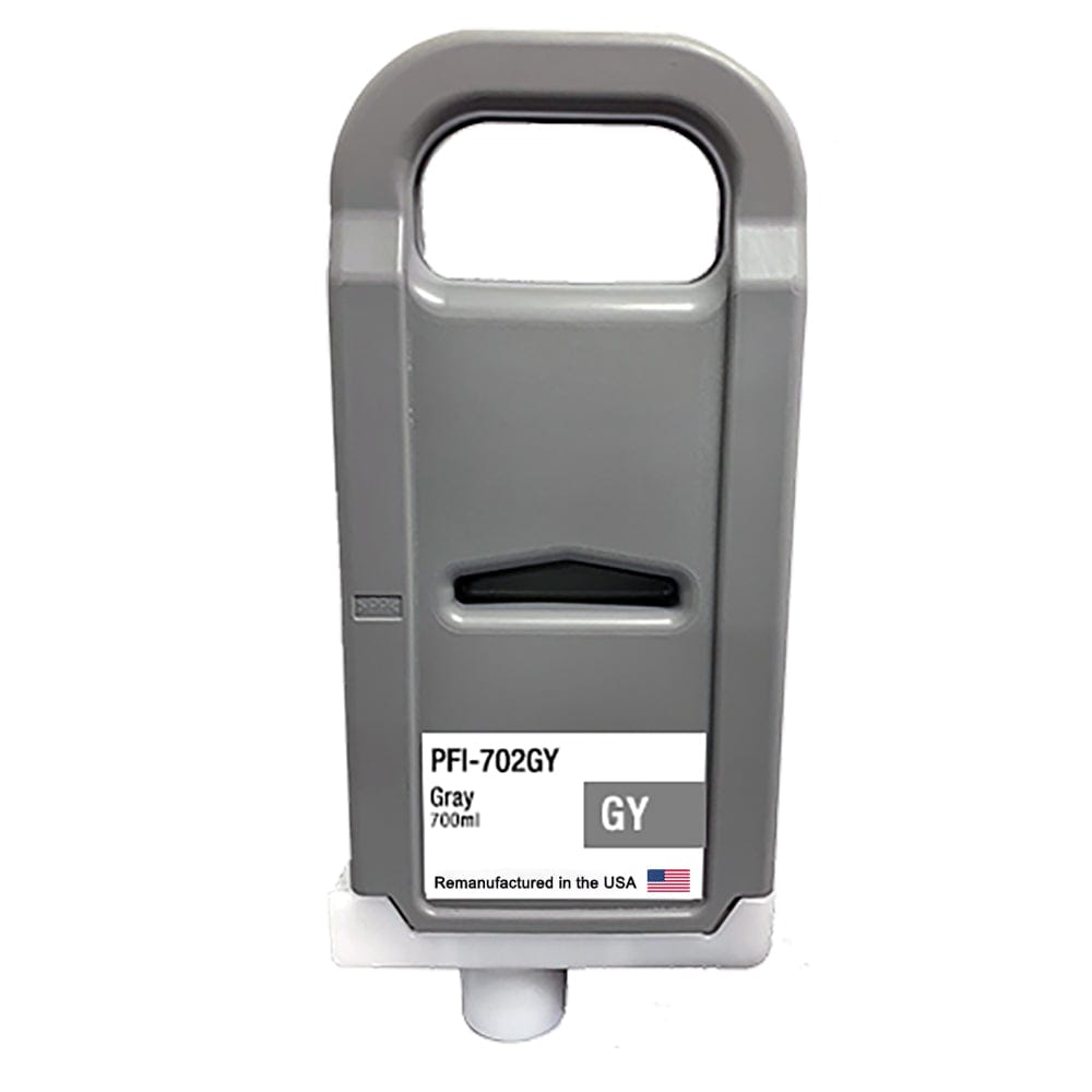 U.S. Remanufactured for Canon PFI-702GY 700ml Gray Ink Cartridge - Allprintheads