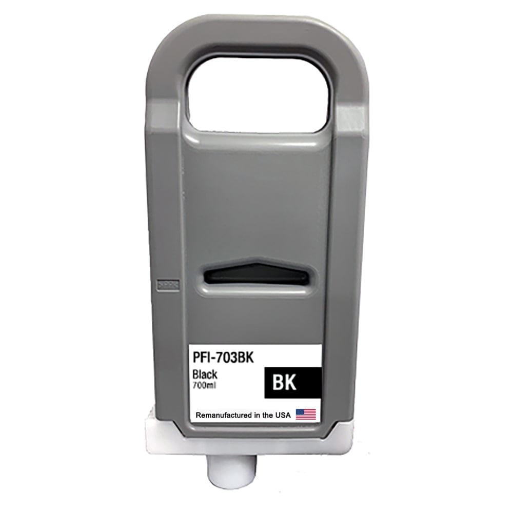 U.S. Remanufactured for Canon PFI-703BK 700ml Black Ink Cartridge - Allprintheads