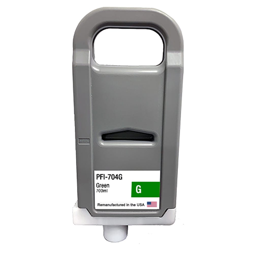 U.S. Remanufactured for Canon PFI-704G 700ml Green Ink Cartridge - Allprintheads