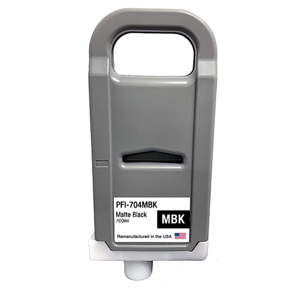 U.S. Remanufactured for Canon PFI-704MBK 700ml Matte Black Ink Cartridge - Allprintheads