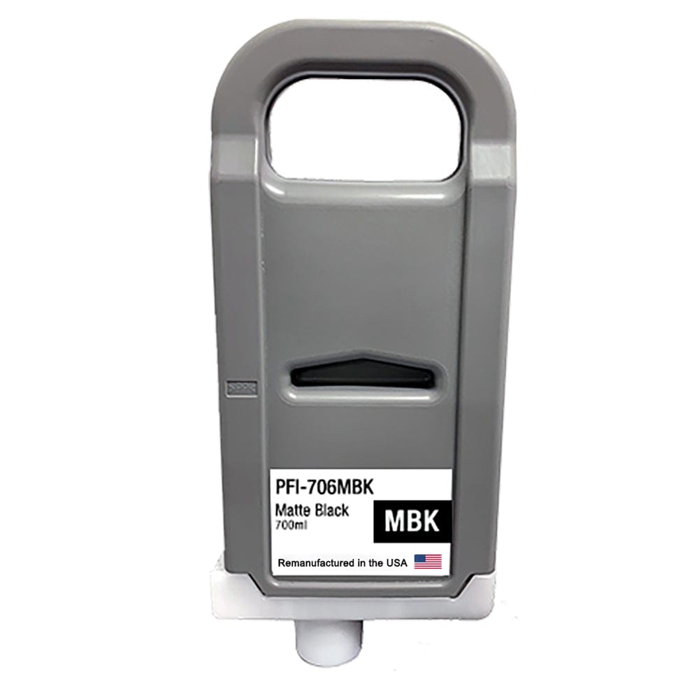 U.S. Remanufactured for Canon PFI-706MBK 700ml Matte Black Ink Cartridge - Allprintheads