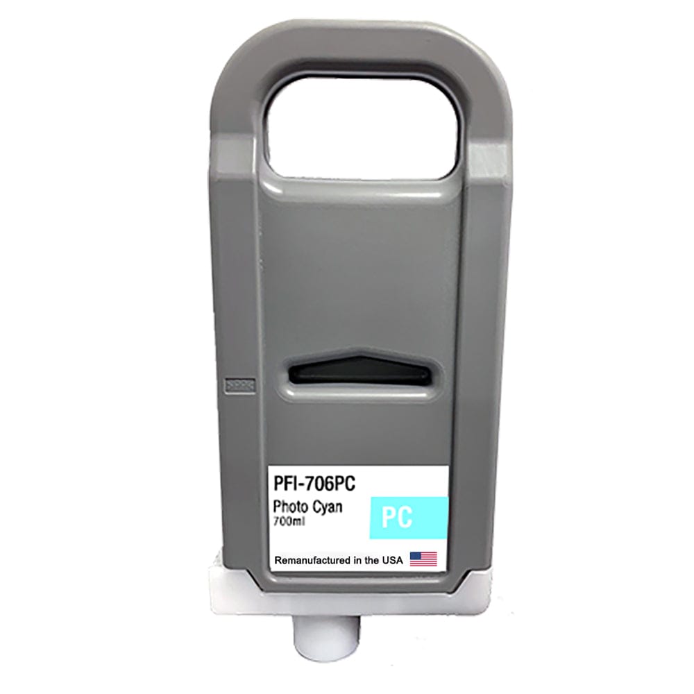 U.S. Remanufactured for Canon PFI-706PC 700ml Photo Cyan Ink Cartridge - Allprintheads