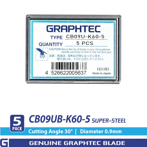 Graphtec CB09UB-K60 Super-Steel Blade 30°/ 0.9mm for FC, FCX, CE Series - Allprintheads
