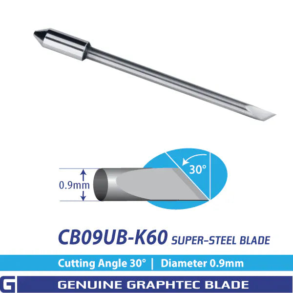 Graphtec CB09UB-K60 Super-Steel Blade 30°/ 0.9mm for FC, FCX, CE Series - Allprintheads