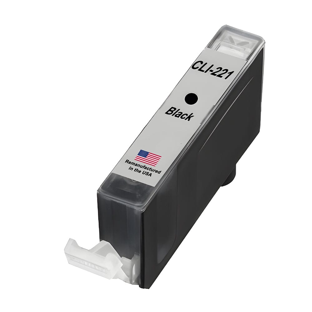 U.S. Remanufactured for Canon CLI-221 Black Ink Cartridge - Allprintheads