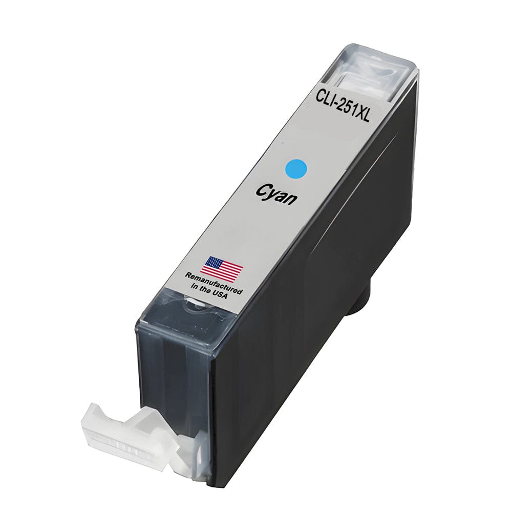 U.S. Remanufactured for Canon CLI-251XL Cyan Ink Cartridge - Allprintheads