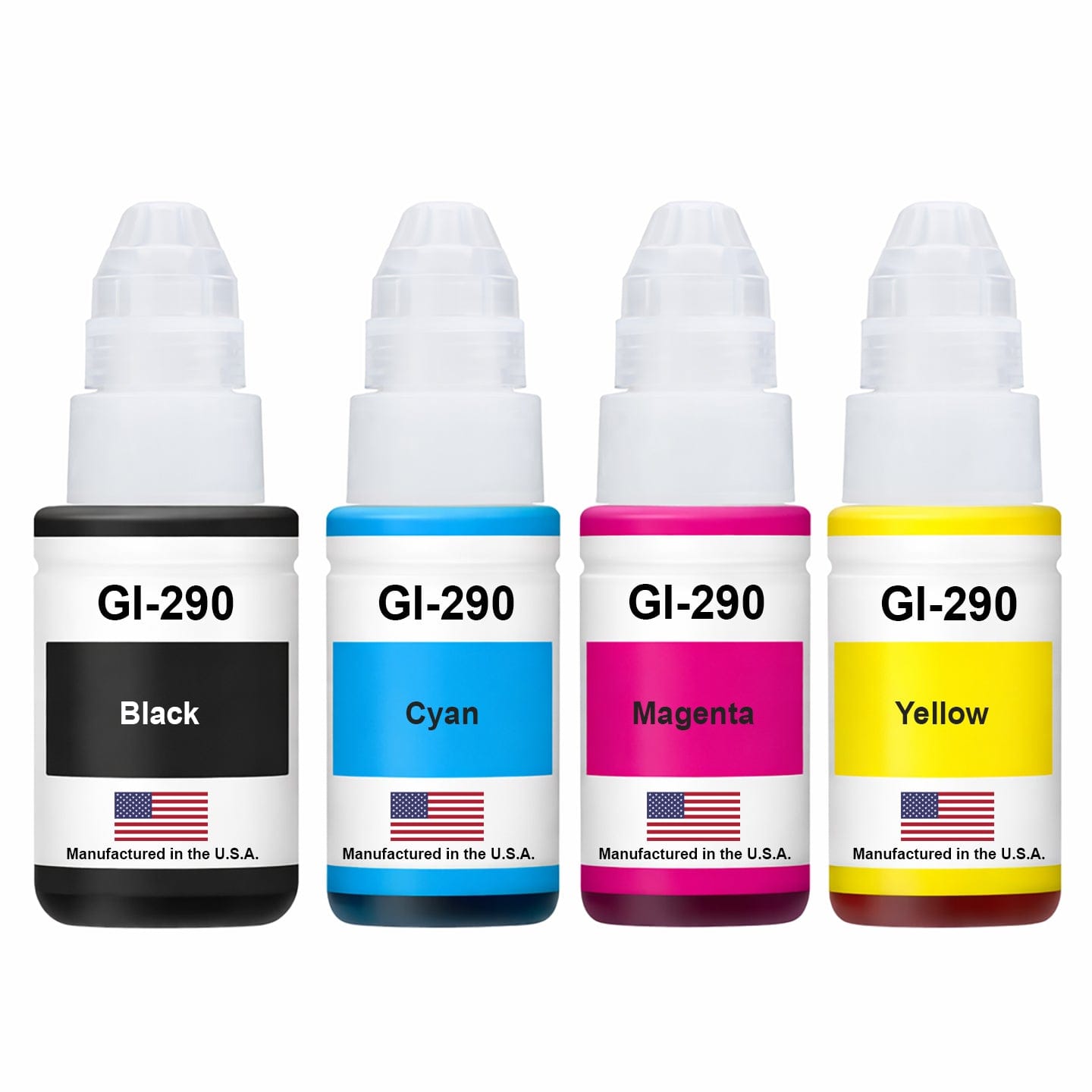 Replacement Ink Bottle for Canon GI-290 135ml Black and 3 color 70ml Combo 4-Pack - Allprintheads