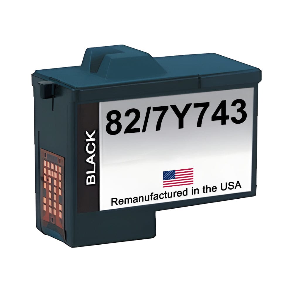 U.S. Remanufactured for Dell Series 2 7Y743  and Lexmark #82 Black Universal Cartridge - Allprintheads