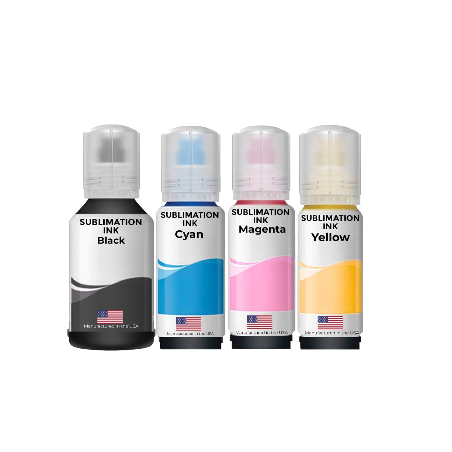 Replacement 140ml Black 70ml Color Sublimation Ink Bottle 4 Pack Compatible with Epson Supertank Printers for 502/512/522 Bottles (Copy) - Allprintheads