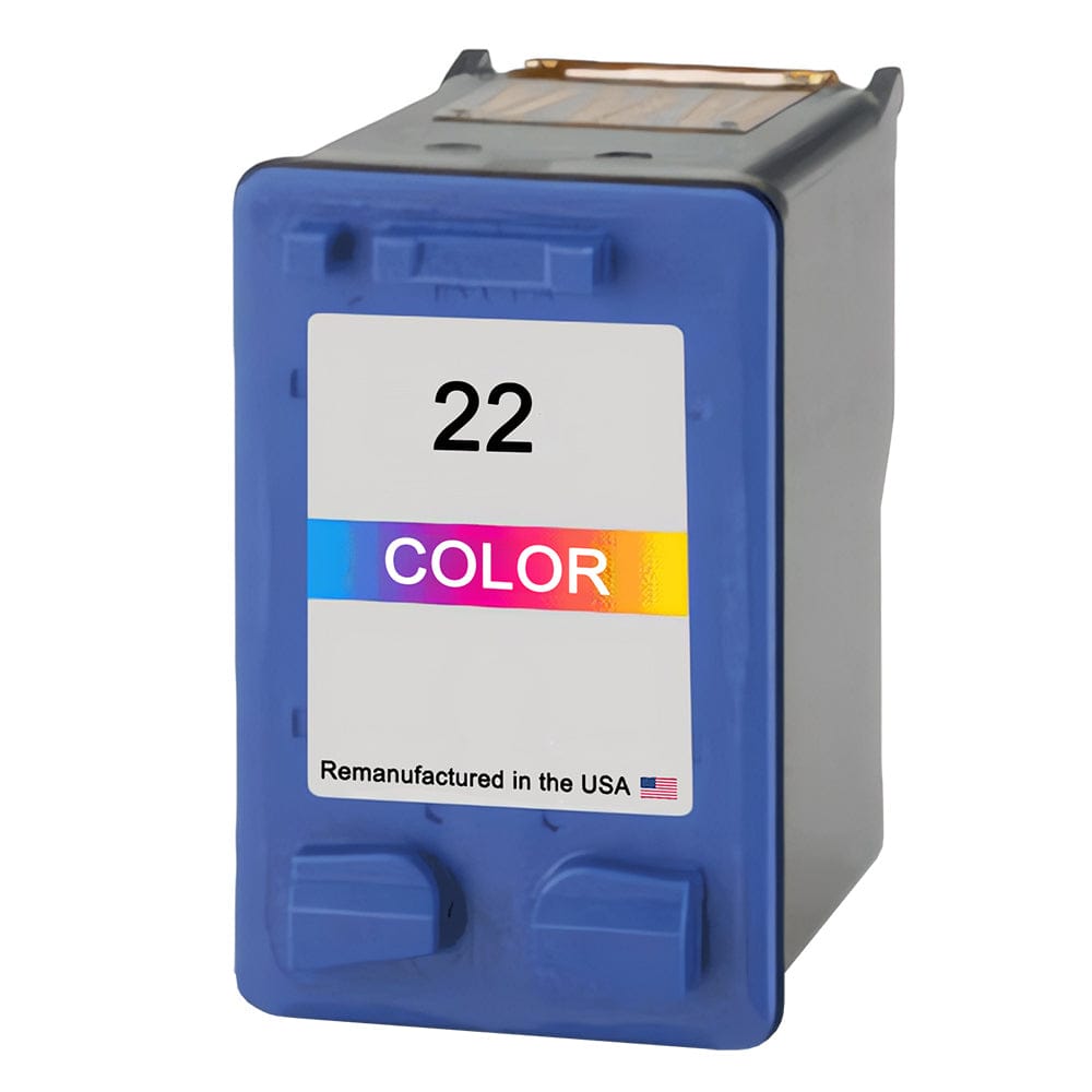 U.S. Remanufactured for HP 22 (C9352AN) Tri-Color Ink Cartridge - Allprintheads