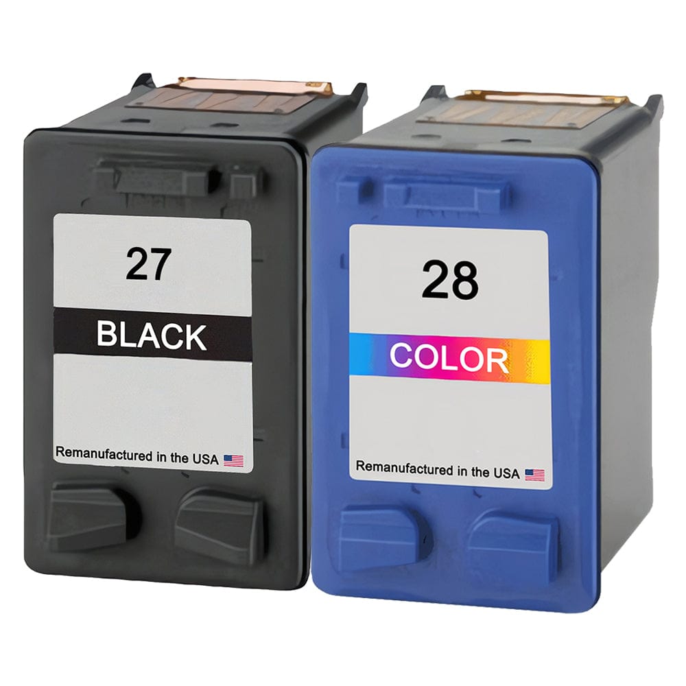 U.S. Remanufactured for HP 27 Black and HP 28 Color Combo Pack Ink Cartridges - Allprintheads