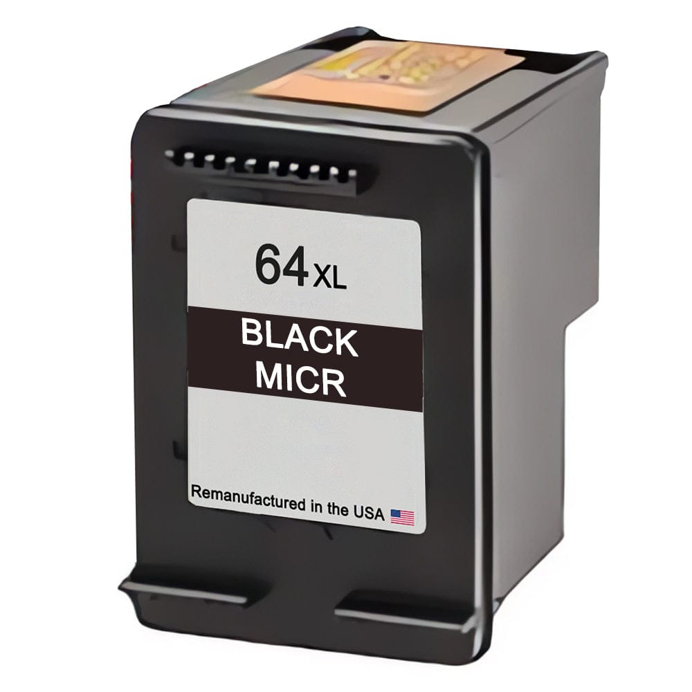 U.S. Remanufactured for HP 64XL (N9J92AN) Black MICR Ink Cartridge - Allprintheads